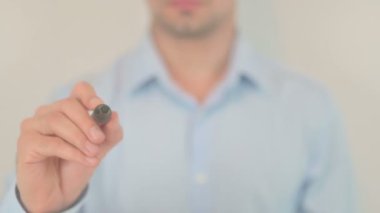 Email Account, Hand Writing on Transparent Screen