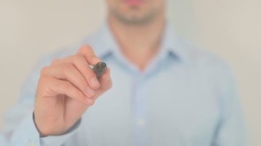 Digital Universe, Hand Writing on Transparent Screen