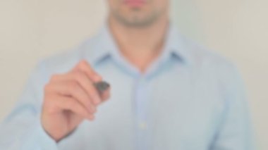 Install, Hand Writing on Transparent Screen