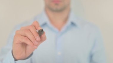 Digital Artwork, Hand Writing on Transparent Screen