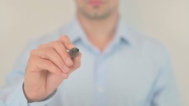 Content Marketing, Hand Writing on Transparent Screen