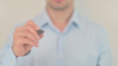 Branding, Hand Writing on Transparent Screen