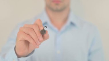 Cyber Attack, Hand Writing on Transparent Screen