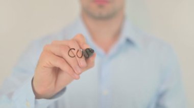 Customer Experience, Hand Writing on Transparent Screen