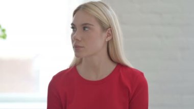 Searching Young Woman Looking Around of New Chance