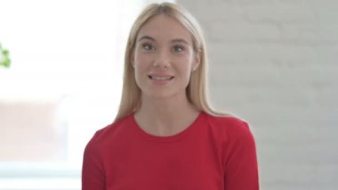 Online Video Chat by Talking Young Woman