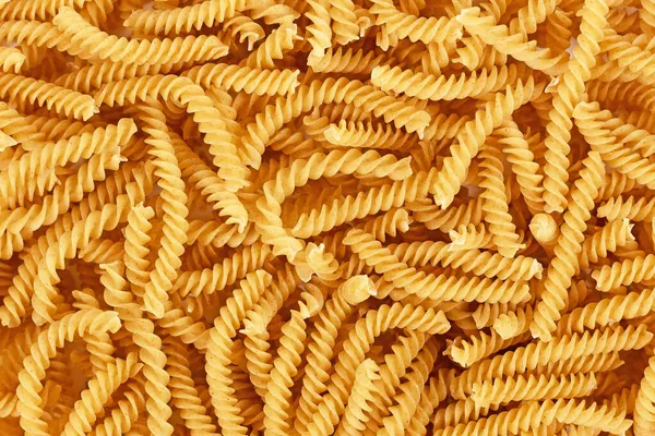 Çiğ Fusilli Makarnanın Üst Görüntüsü — Stok fotoğraf