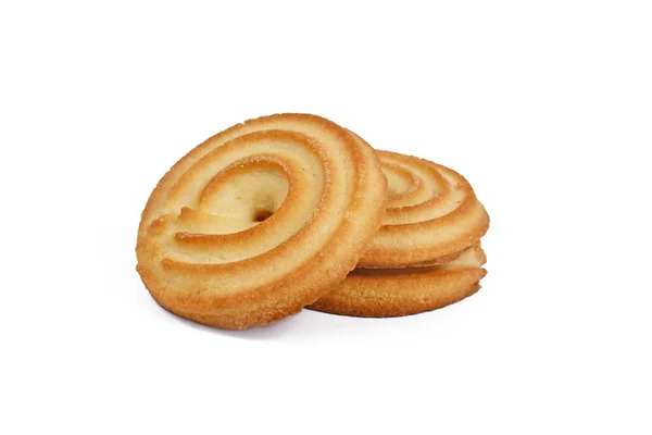 Кругле Кільце Німецьке Спритне Печиво Білому Тлі — стокове фото