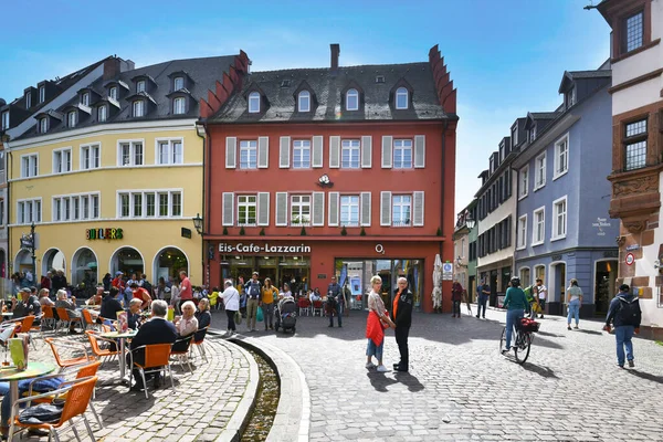 Freiburg Německo Duben 2022 Náměstí Rathausplatz Starém Historickém Centru Města — Stock fotografie