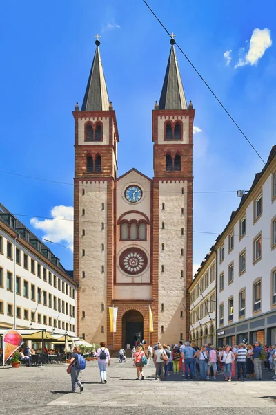 Wurzburg Germania Giugno 2022 Cattedrale Wrzburg Stile Romanico — Foto Stock