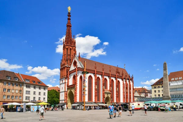 Wwrzburg Niemcy Czerwiec 2022 Katedra Wrzburgu Stylu Romańskim — Zdjęcie stockowe