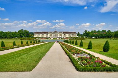 Ludwigsburg, Germany - July 2022: Residential palace in Ludwigsburg with baroque style garden
