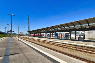 Kaiserslautern, Germany - August 2022: Platforms at main train station