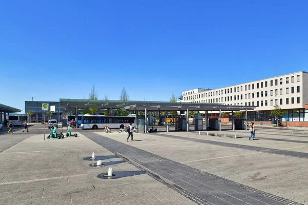 Kaiserslautern Germany August 2022 Central Bus Station Guimaraes Platz Town — Fotografia de Stock