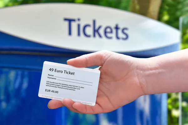 Planned Euro Ticket Public Transportation Germany Transl Valid Nationwide Any — Stock Photo, Image