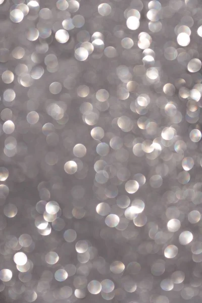 Cinza Branco Prata Desfocado Luzes Com Brilho Férias Natal Ano — Fotografia de Stock