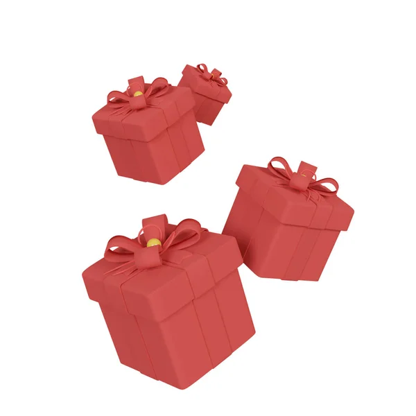 Rendering Gift Box Cartoon — Stock Photo, Image