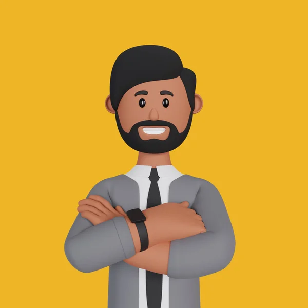 Illustration Businessman Cartoon Avatar — 图库照片