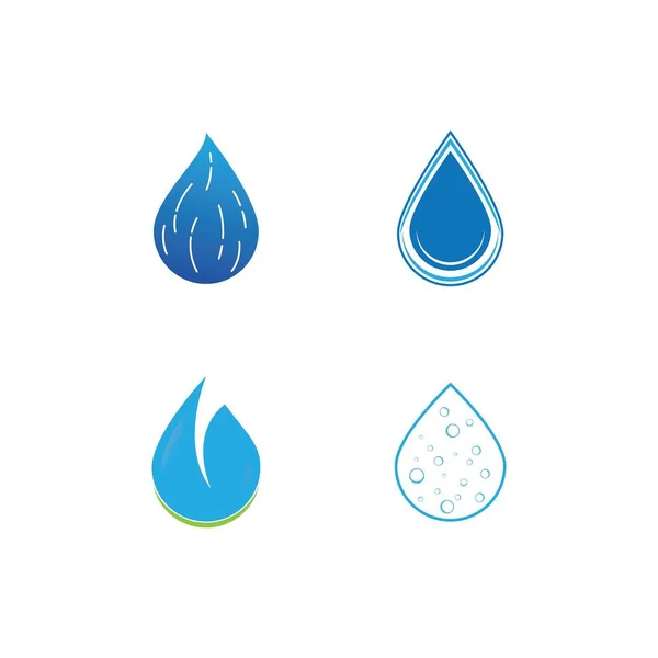 Wasser Tropfen Logo Vorlage Vektor Illustration Design — Stockvektor