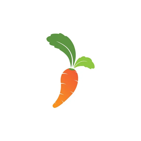 Carotte Douce Créative Moderne Pour Fruits Légumes Restaurant Logo Design — Image vectorielle