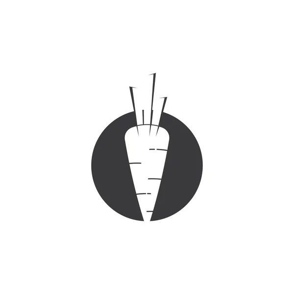 Креативна Сучасна Солодка Морква Дизайну Логотипу Фруктів Овочів Ресторанів — стоковий вектор
