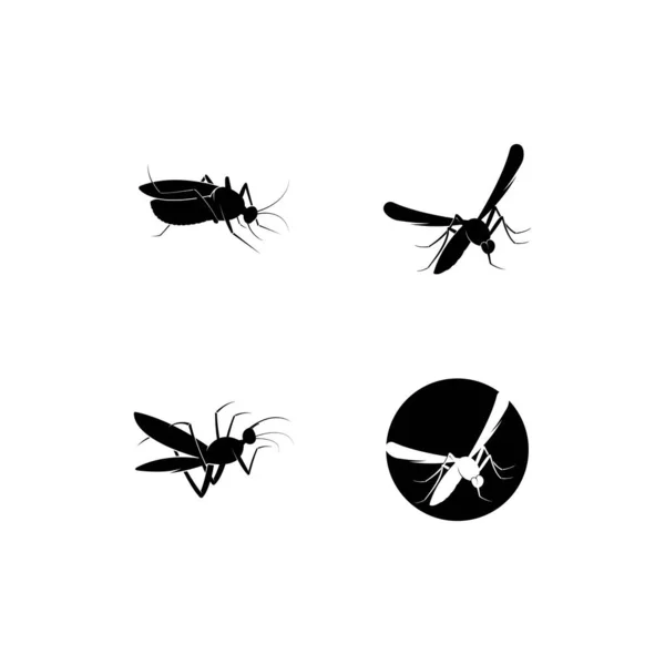 Mosquito Logo Design Vector Ilustração — Vetor de Stock