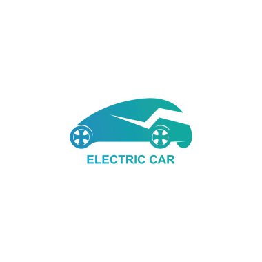 Elektrikli araba yeşil araba hibrit teknoloji logosu tasarımı