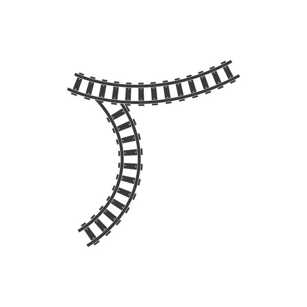 Railway Illustration Vector Template — Stock Vector