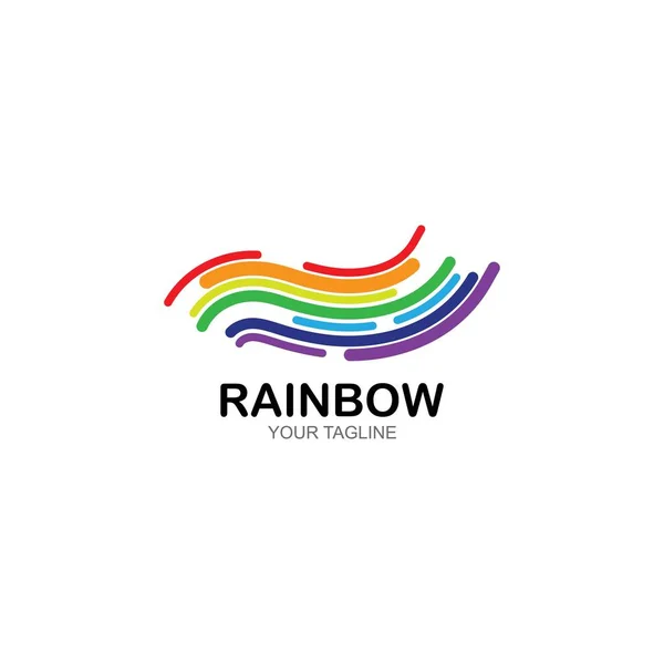Rainbow Ikon Logotyp Vektor Mall Illustration Design — Stock vektor