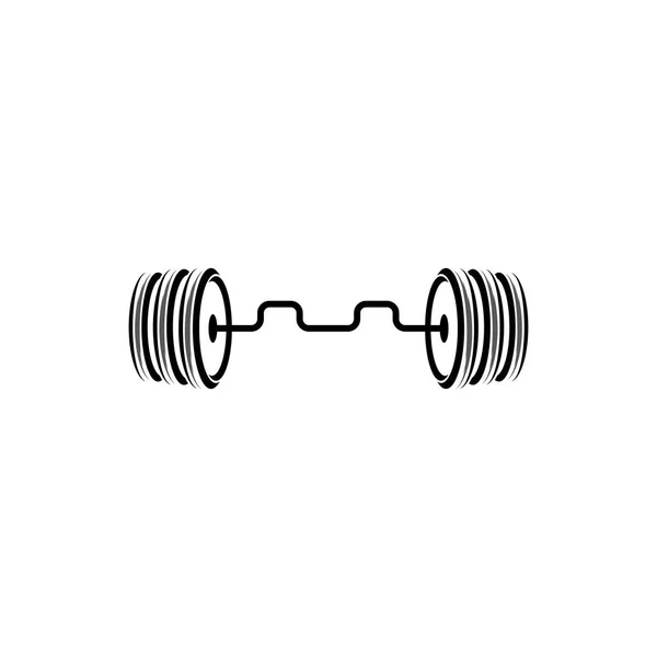 Barbell Dumbbell Gym Icon Logo Template Gym Badge Fitness Logo — Stock Vector