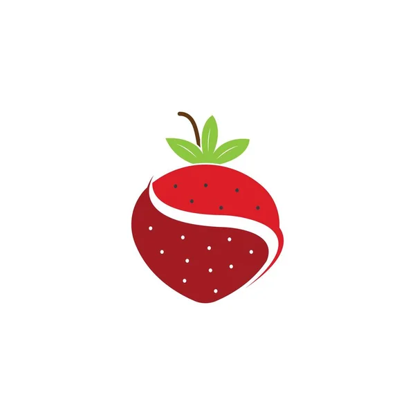 Ikon Vektor Templat Logo Strawberry Stok Vektor Bebas Royalti