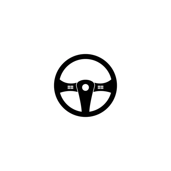 Lenkrad Logo Vektor Flaches Design — Stockvektor