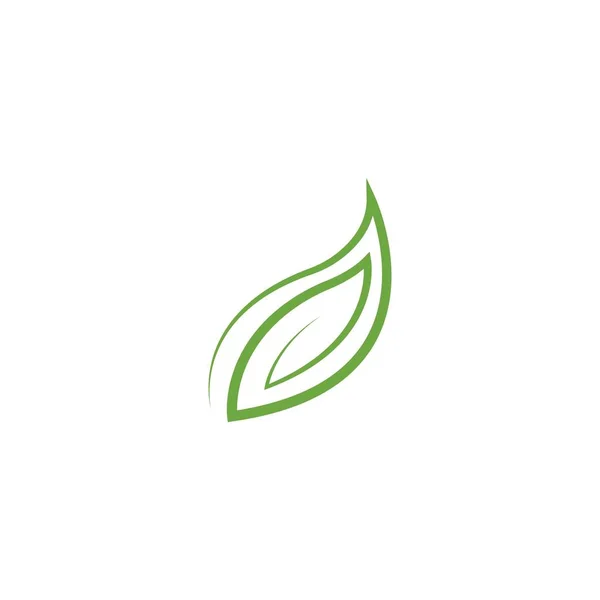 Eko Ikona Zielony Liść Wektor Ilustracja Izolowane — Wektor stockowy
