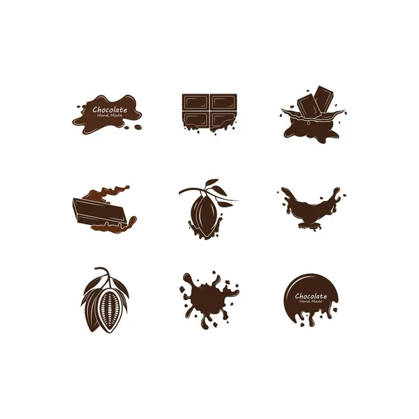 Ilustração Vetor Projeto Logotipo Chocolate Vetores De Bancos De Imagens