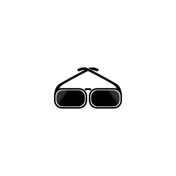 Icono Gafas Vector Plantilla — Archivo Imágenes Vectoriales