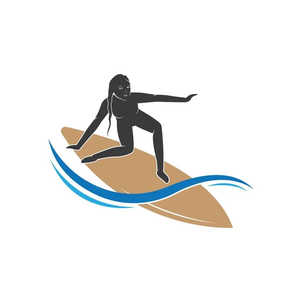 Surfing Sport Logo Template Design