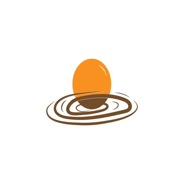卵イラストロゴベクトルフラットデザイン — ストックベクタ