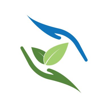 Yaprak Bakımı logo tasarım vektörü. Simge Sembolü. Şablon İllüstrasyonu