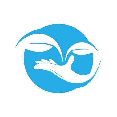 Yaprak Bakımı logo tasarım vektörü. Simge Sembolü. Şablon İllüstrasyonu