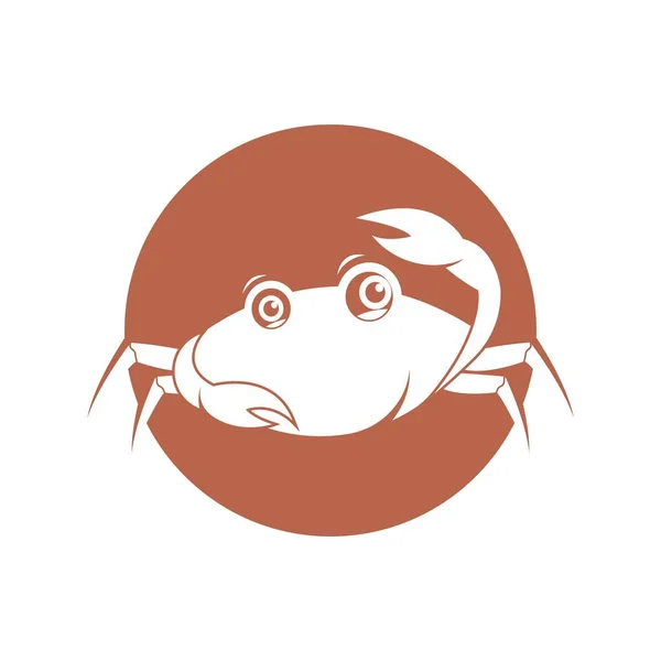 螃蟹餐厅标志图标设计矢量图解模板 — 图库矢量图片