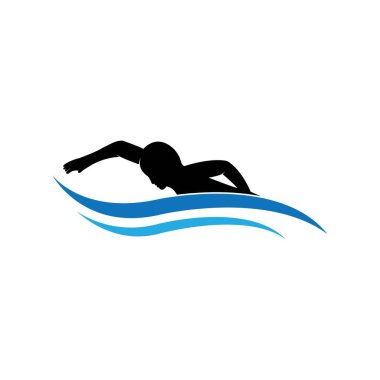 Swimming logo designs vector template