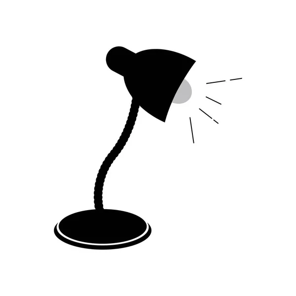 Bureaulamp Pictogram Vectorsjabloon — Stockvector