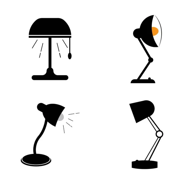 Desk Lamp Icon Vector Template — 스톡 벡터