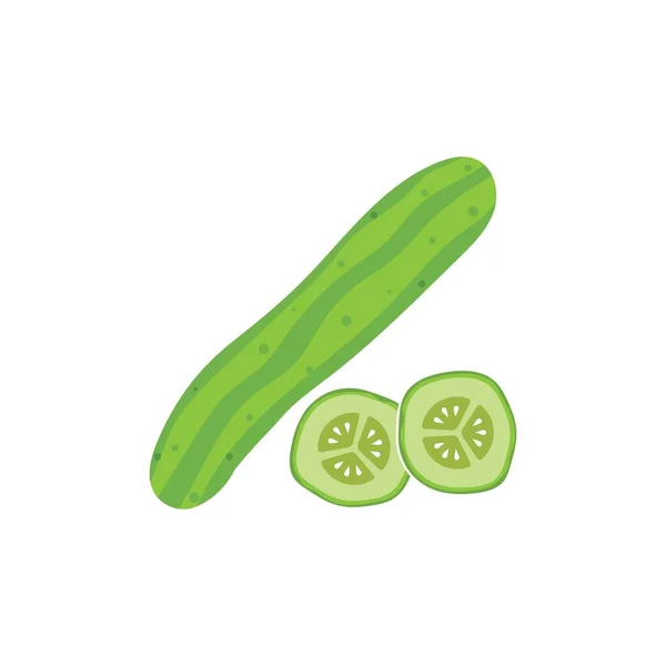 Cucumber Logo Vector Icon Simple Illustration Design — ストックベクタ