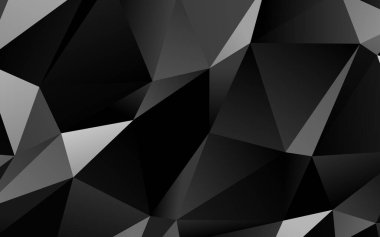 Koyu Gümüş, gri vektör çokgen arkaplan.