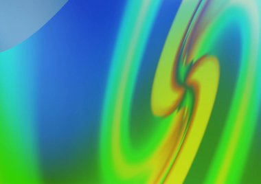 Açık Mavi, eğri daireli yeşil vektör deseni.