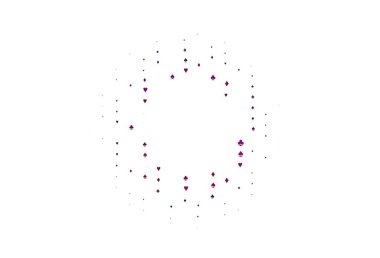 Açık Mor, kumar sembollü pembe vektör örtüsü. Oyun kartlarının izole sembollerine sahip soyut çizimler. Kitapçıklar, kumarhanelerin broşürleri..