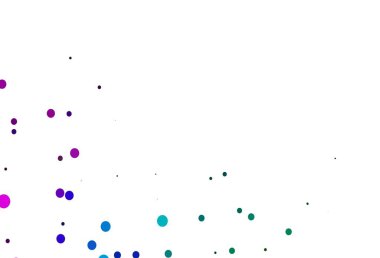 Açık renkli, noktalı gökkuşağı vektör arkaplanı. Renkli su damlaları olan modern soyut çizimler. Posterler, afişler için tasarım.