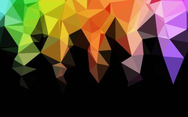 Açık Çokrenkli, Gökkuşağı vektörü bulanık üçgen dokusu.