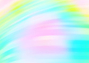 Açık Çokrenkli, eğri çizgili Gökkuşağı vektör arkaplanı.